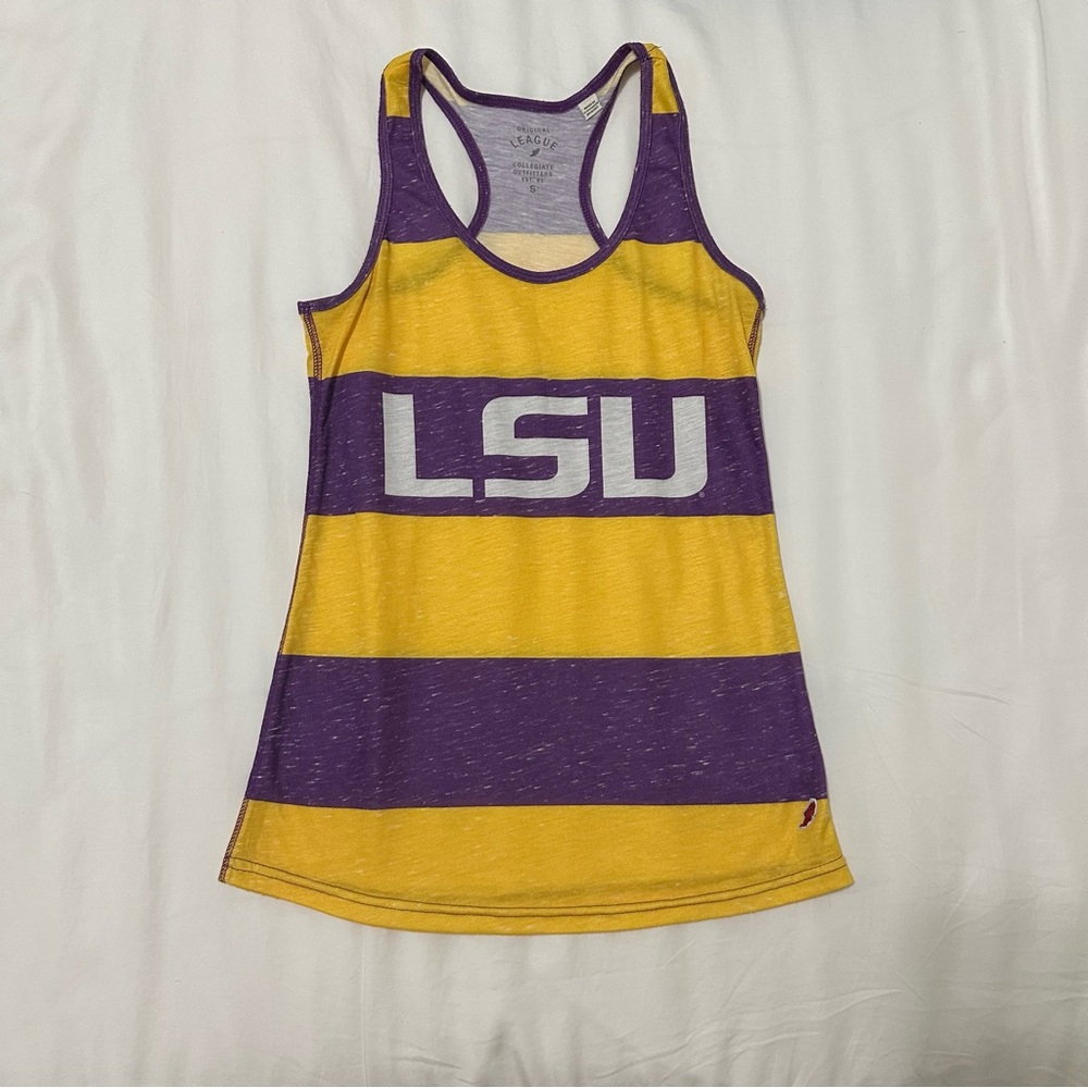 LSU Purple and Yellow Tank Top, Small